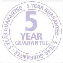 graphic displaying 5 year guarantee