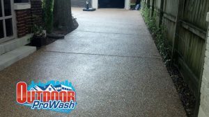 exposed aggregate pressure washing and sealing